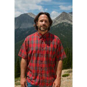 Pendleton Country Traditionals Plaid Button-Up Shirt XL Thrashed Distressed